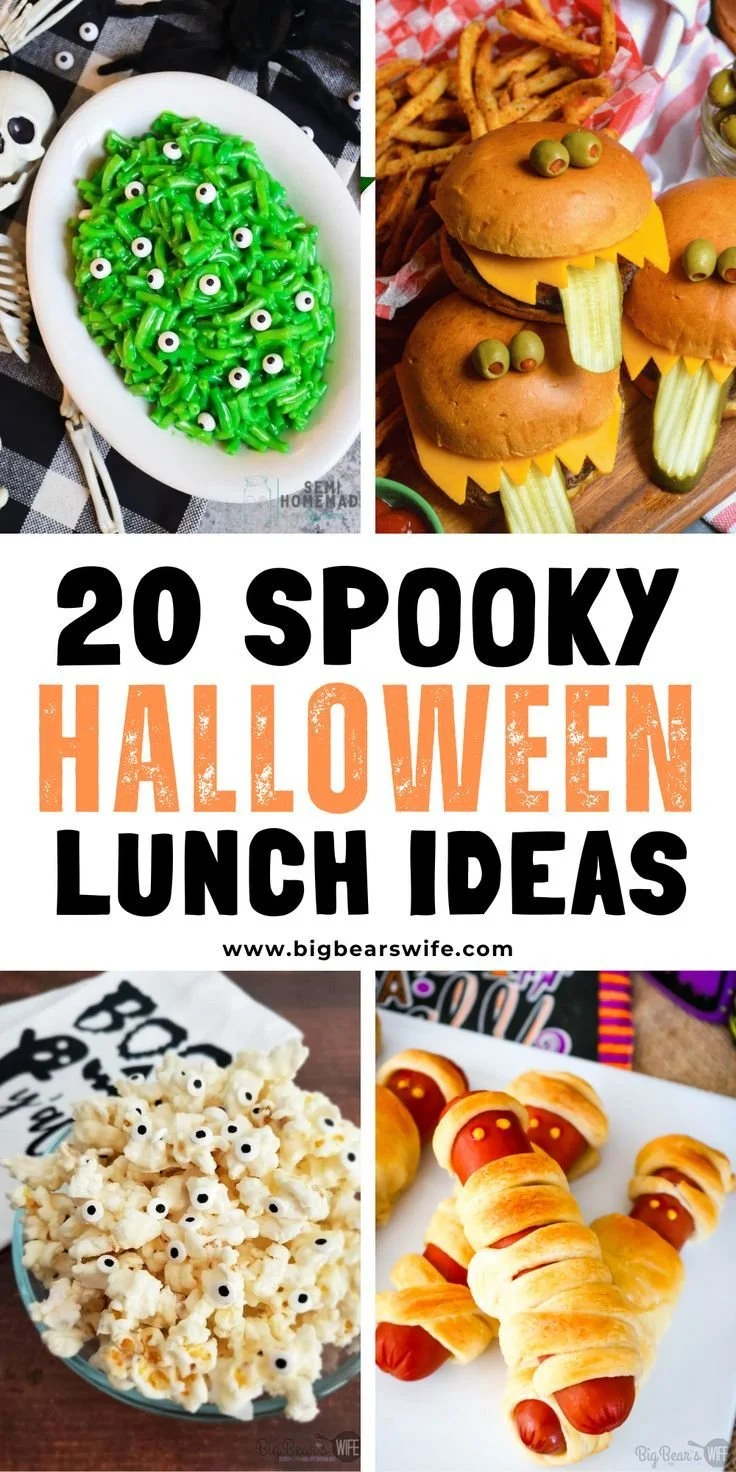 Creative spooky Halloween lunches for kids in fun shapes and themes