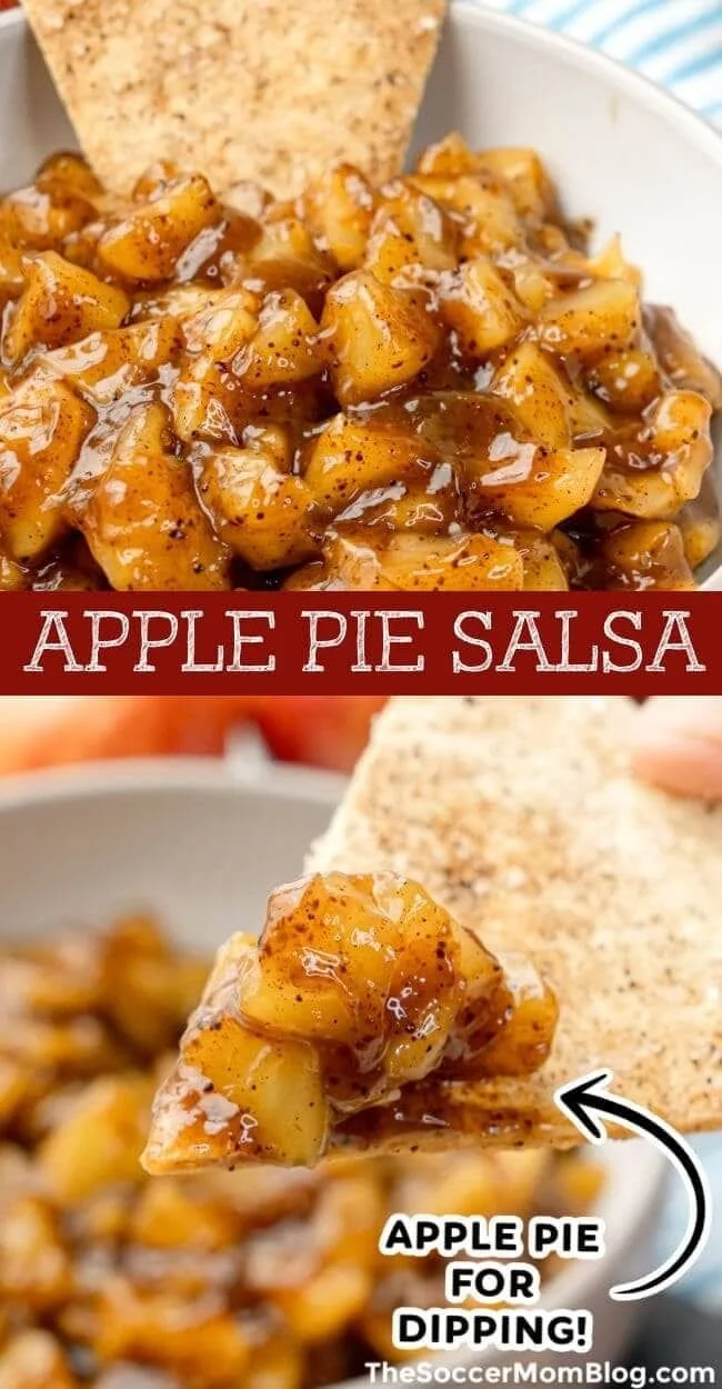 Delicious apple pie dip with cinnamon sugar chips for dipping