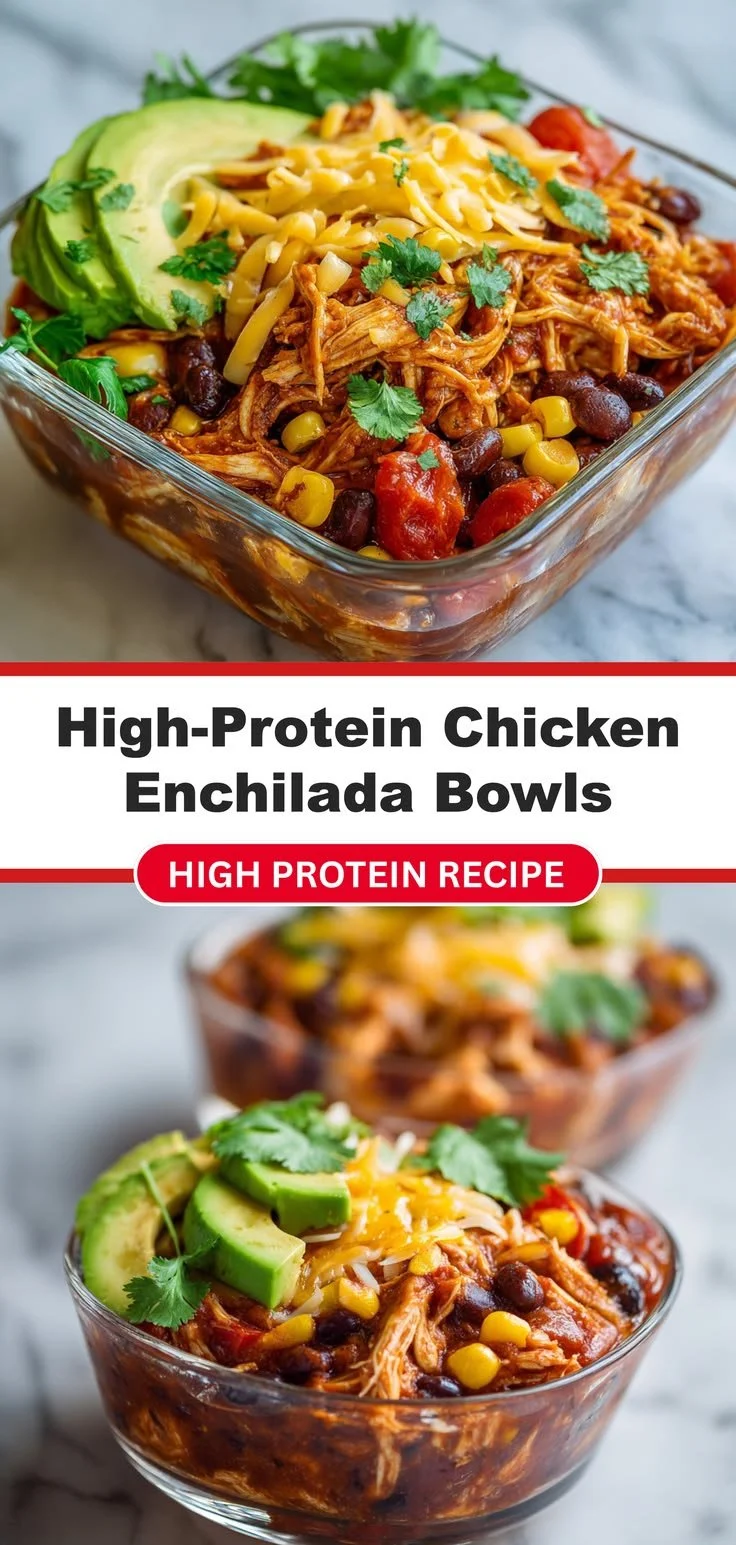 Delicious Chicken Enchilada Bowls for high-protein meal prep.