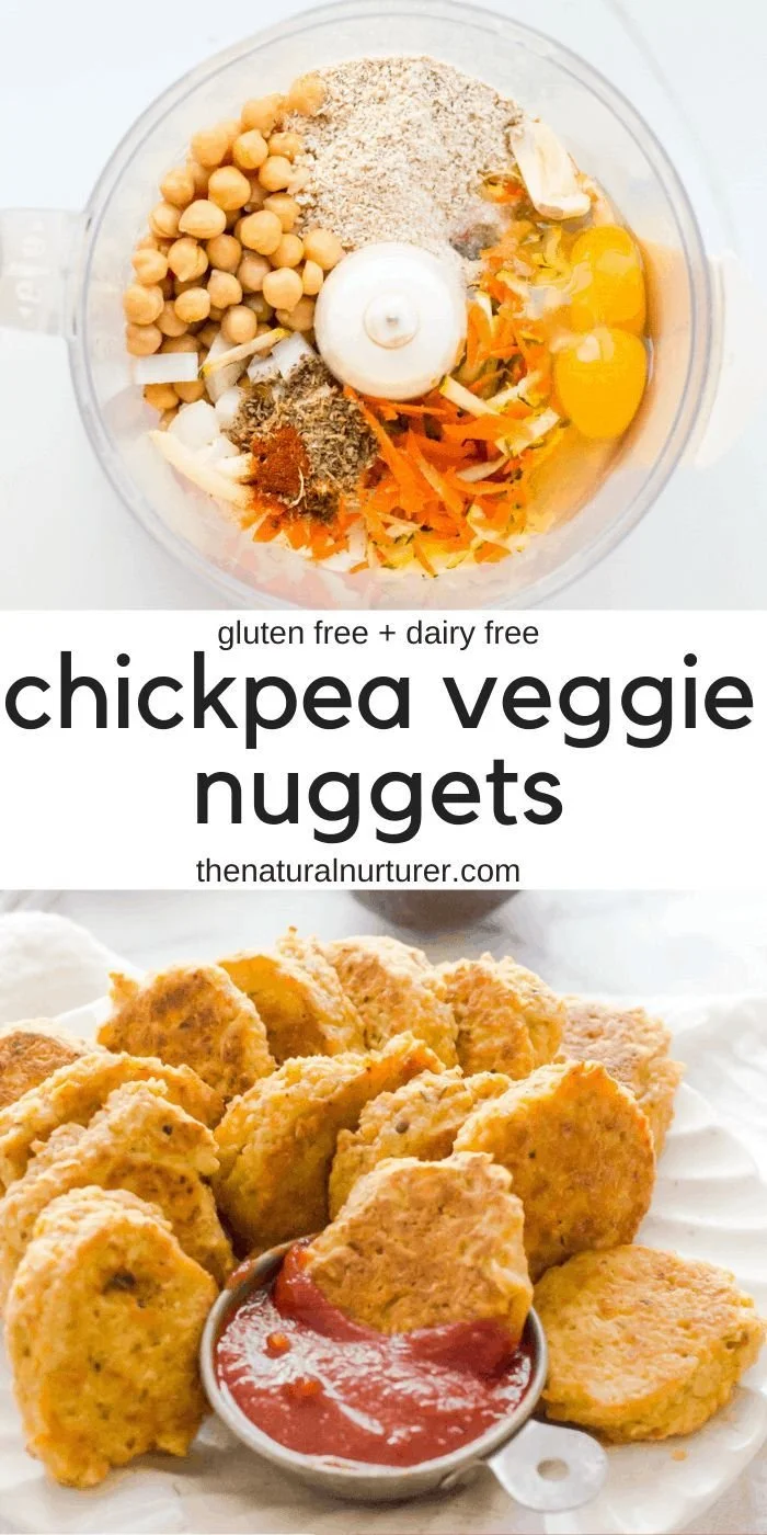 Delicious Chickpea Vegetable Nuggets served with dipping sauce