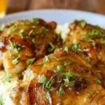 easy crockpot chicken thighs with creamy gravy 2026 07 15 021515 1