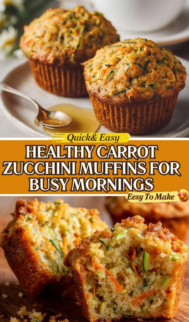 Healthy carrot zucchini muffins for a quick breakfast option