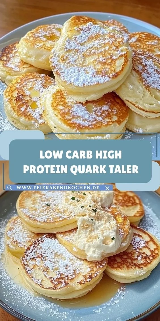 Low Carb High Protein Quark Taler for a healthy diet