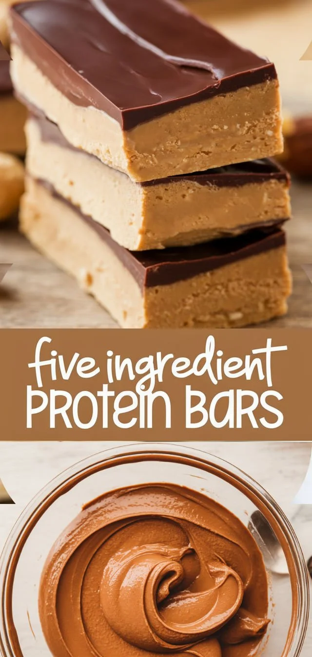 A plate of easy no-bake peanut butter protein bars ready to be enjoyed.